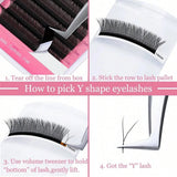 FADVAN YY Shape 6-15mm Lashes 2D 0.07/0.05mm Faux Mink C/D Curl Natural Soft Brazilian Premade Volume Fan Eyelashes Extension