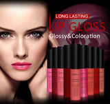 QIBEST Sexy Velvet Matte Lip Gloss Liquid Lipstick Lipgloss Beauty Red Nude Waterproof Long-lasting Lip Stain Makeup For Women