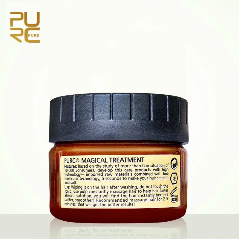 PURC No Steam Hair Mask Intensive Repair Dry Damaged Hair Smooth Silky Anti-Breakage Volumizing Hair Spa Treatment Conditioner