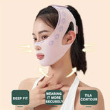 Breathable V‑Line Face Shaping Band, Cheek Lifting Face Bandage for Facial Contouring Support for Double Chin Appearance Improvement