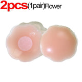 2/10pcs Invisible Nipple Cover Stickers Self-adhesive Chest Breast Petals Silicone Lift Up Paddings Reusable Women's Patch Bra