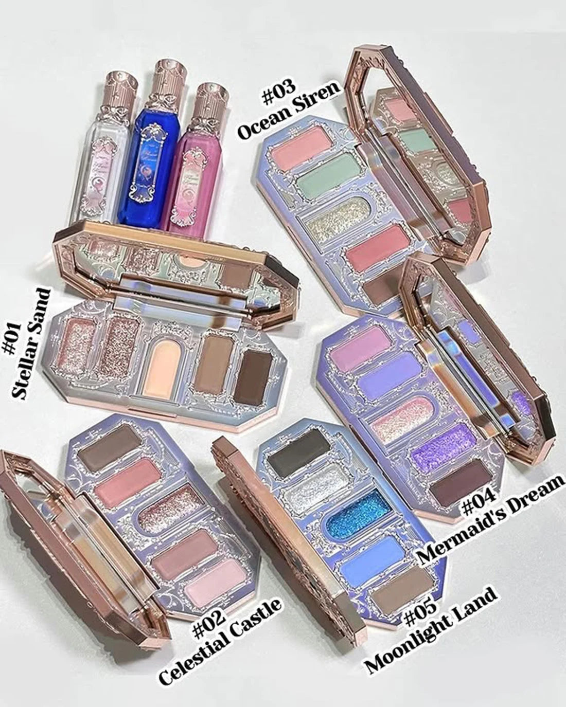 Flower Knows Swan Ballet 6 Color Eyeshadow Palette Matte Shimmer Pearl Glitter Waterproof Highly Pigmented Long Lasting Makeup