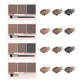 Three-color eyebrow powder shadow three-dimensional eyebrow shape waterproof and sweat-proof natural long-lasting eyebrow powder