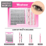 WOSHEER Eyelash Clusters Kit Thick Individual Lashes Lash Bond And Seal And Remover Faux Mink Lashes Eyelash Extension DIY