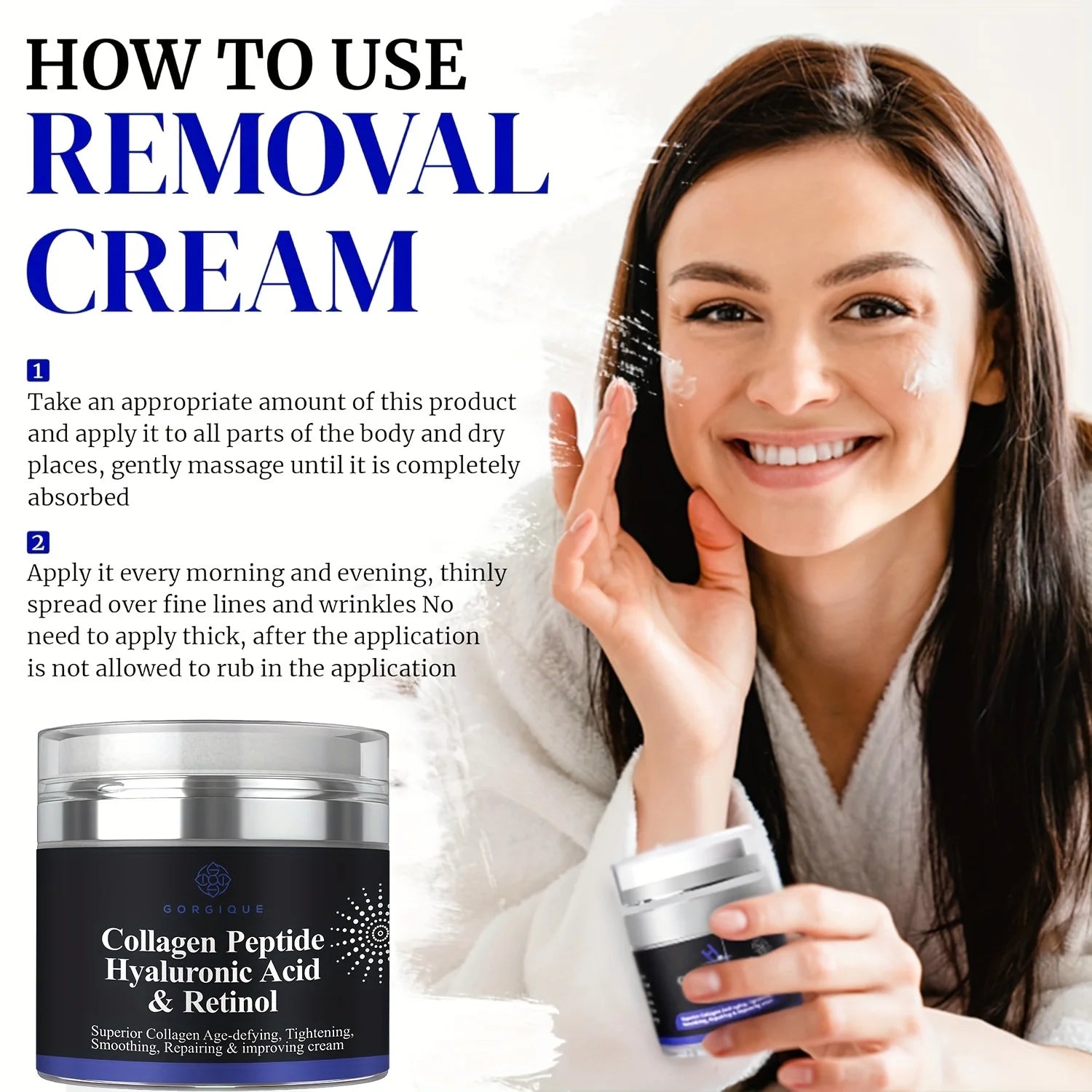 Collagen Peptide Cream Anti-Wrinkle Hyaluronic Acid And Retinol Firming And Tightening Skin Care Face Moisturizer