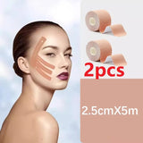 2.5CM*5M Kinesiology Tape For Face V Line Neck Eyes Lifting Wrinkle Remover Sticker Tape Facial Skin Care Tool Elastic Bandage