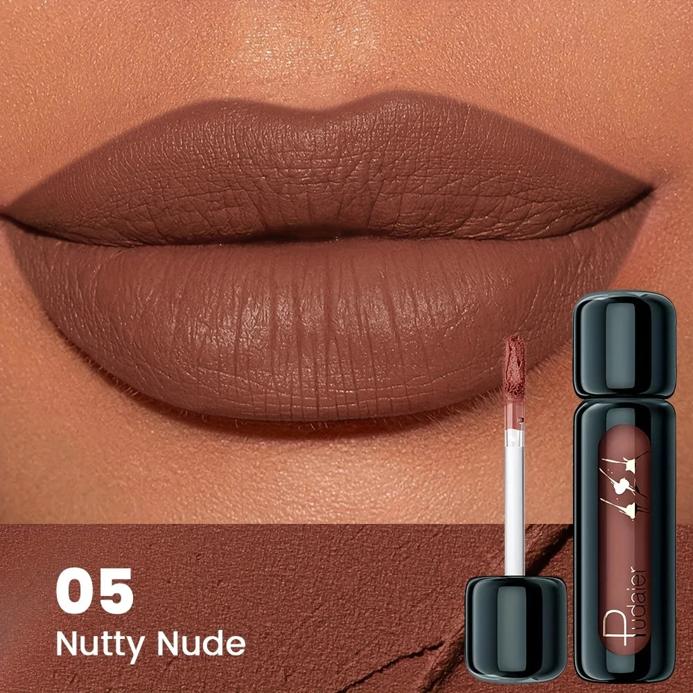 1pc Matte Velvet Lip Gloss, Highly Saturated Liquid Lip Mud, Non-Stick Long Lasting, All Skin Tones Compatible,Mother's Day Gift