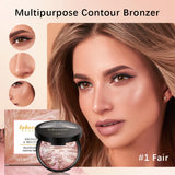 Demi Matte Natural Finish Baked Brighten Color Correcting Powder Foundation Buildable Light to Coverage Oil Control Makeup