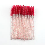 25/50/100 Pcs Eyelash Brushes Mascara Wands Eyelash Makeup Brush Spoolies for Eyebrow Eye Lash Extension Removing Beauty Tools