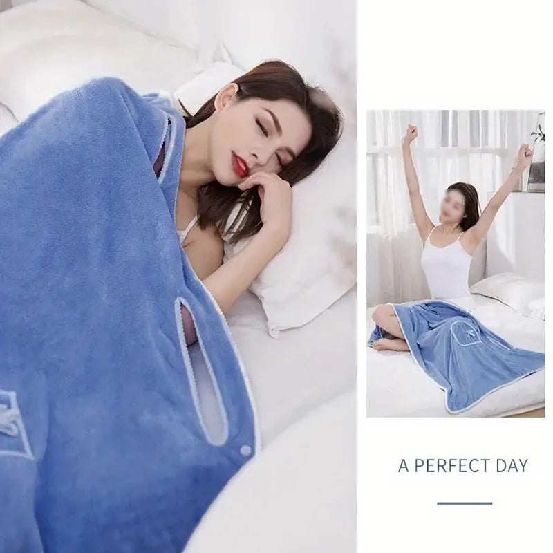 Womens Bath Towels Girls Wearable Fast Drying Bathing Beach Spa Bathrobes Wash Clothing, Shower Bath And Gym Towel