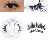 2 Pairs Magnetic Eyelash Natural Look Fluffy False Eyelashes Reusable Magnetic Eyelash Set with Applicator No Glue Need Makeup